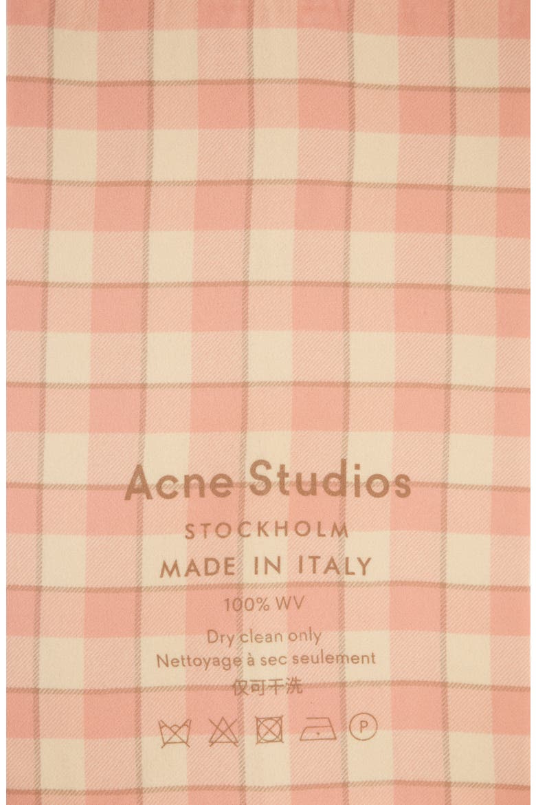 Cassiar Check Scarf, Main, color, WHEAT BEIGE/ PINK