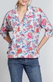 APNY Floral High-Low Hem Top