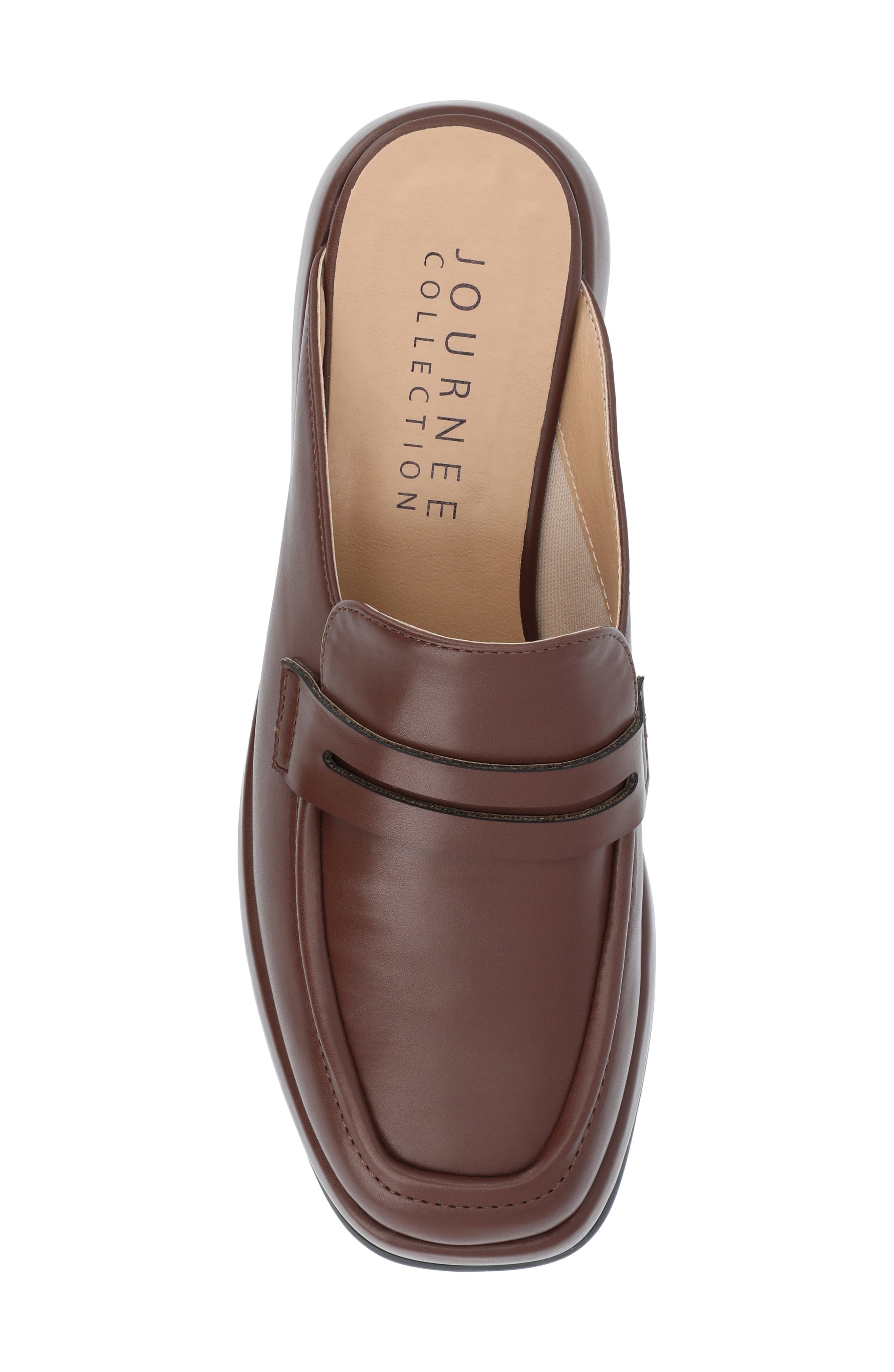 Journee Collection Antonia Loafer Mule, Alternate, color, Brown
