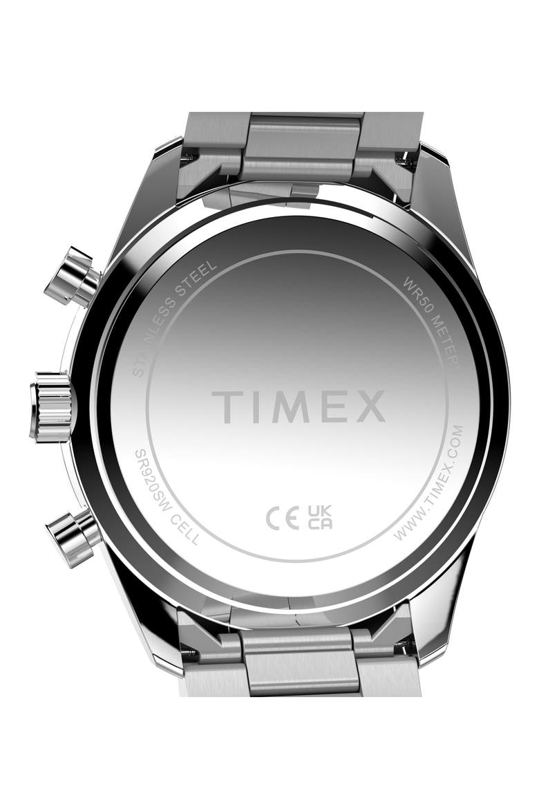 Ridgefield Chronograph Bracelet Watch, 42mm, Alternate, color, BLACK/ SILVER-TONE