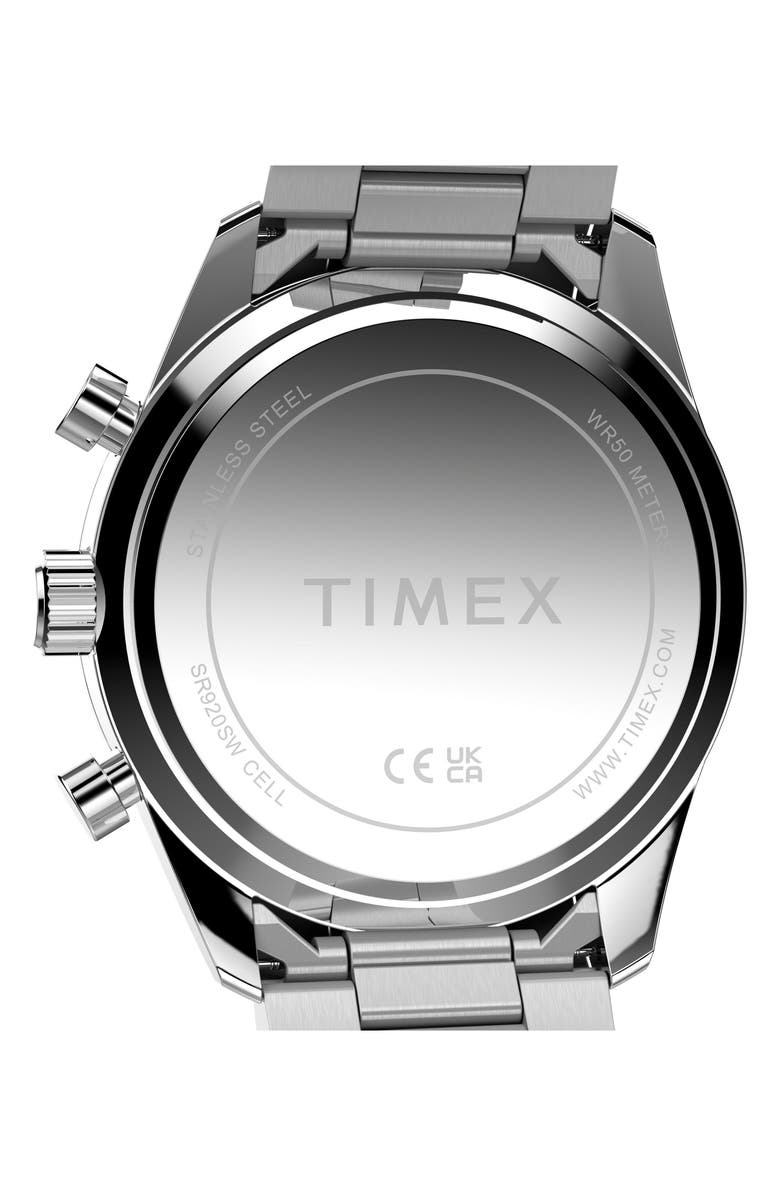 Timex<sup>®</sup> Ridgefield Chronograph Bracelet Watch, 42mm, Alternate, color, Black/ Silver-Tone