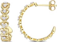 DELMAR Diamond Heart Hoop Earrings - 0.21ct.