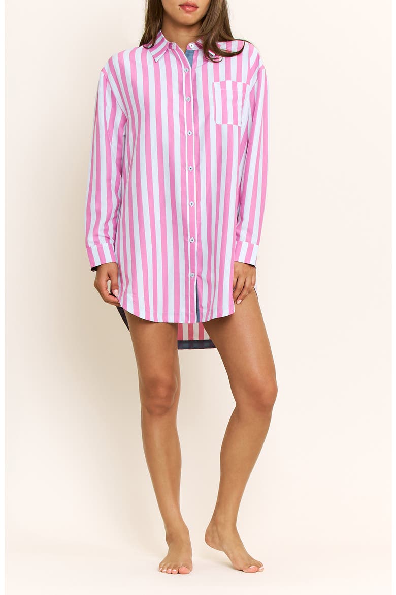 Brunch Date Sleep Shirt, Main, color, DRIFT STRIPE