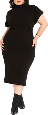 ELOQUII Short Sleeve Sweater Dress