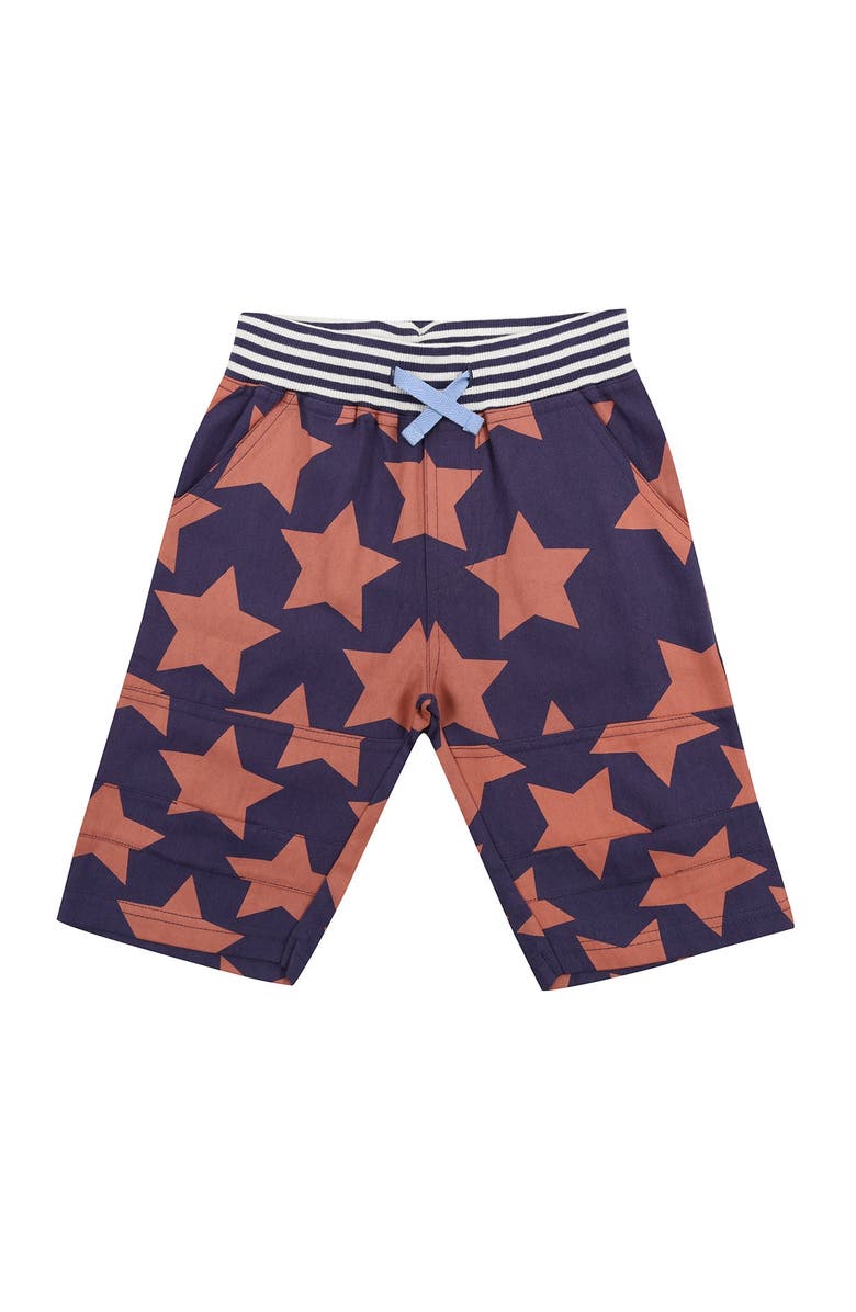 Lilly + Sid Organic Cotton Star Print Shorts, Main, color, Multi