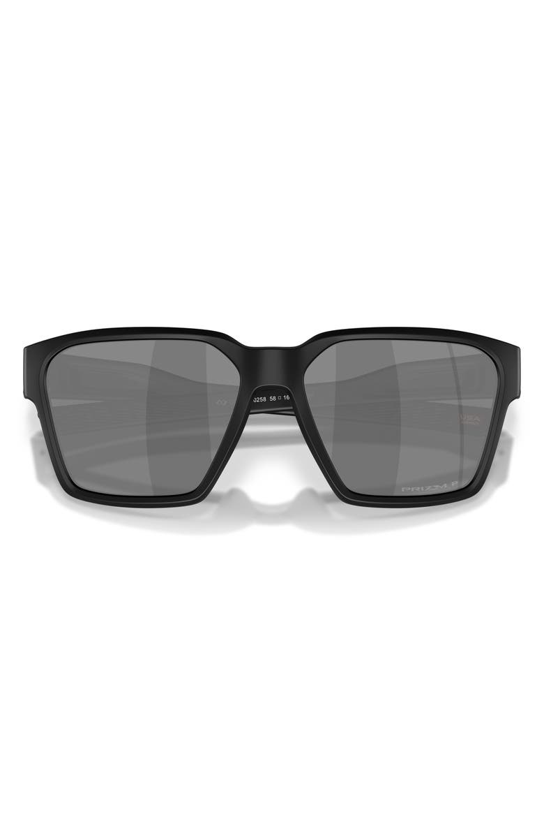 Oakley Briza 58mm Polarized Prizm<sup>™</sup> Square Sunglasses, Alternate, color, Matte Black / Prizm Polar