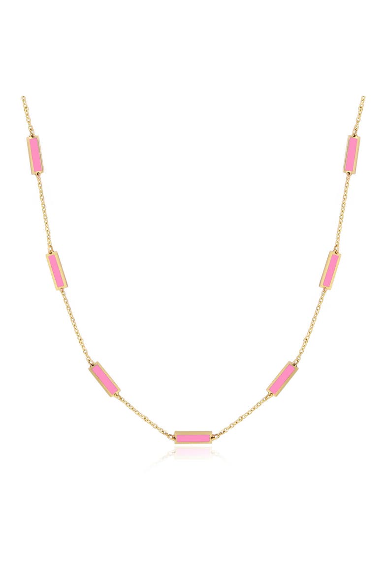 Bubblegum Pink Bar Chain Necklace, Main, color, Bubblegum Pink