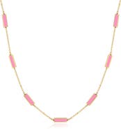 The Lovery Fine Jewelry Bubblegum Pink Bar Chain Necklace