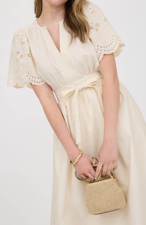 BLU PEPPER BLU PEPPER EYELET TIE WAIST MAXI DRESS