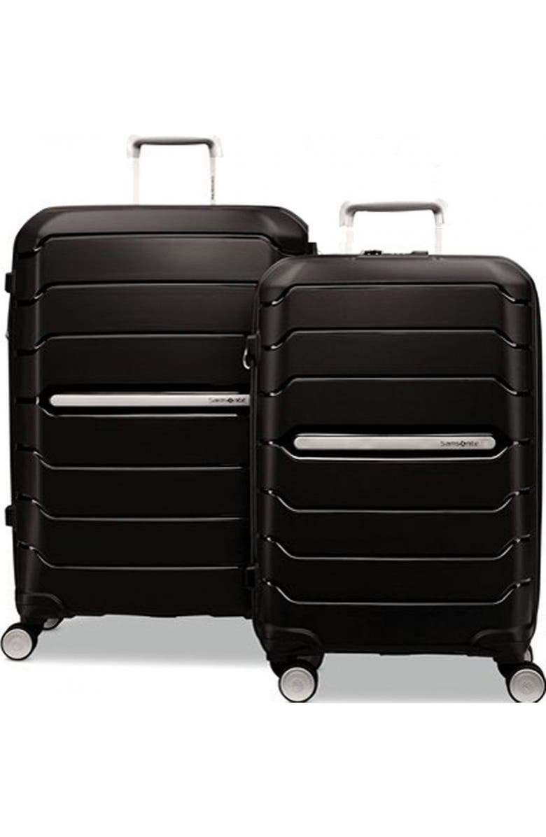 Samsonite Freeform 2-Piece Set (21/28) Hardside Expandable with Double Spinner Wheels, Main, color, Black
