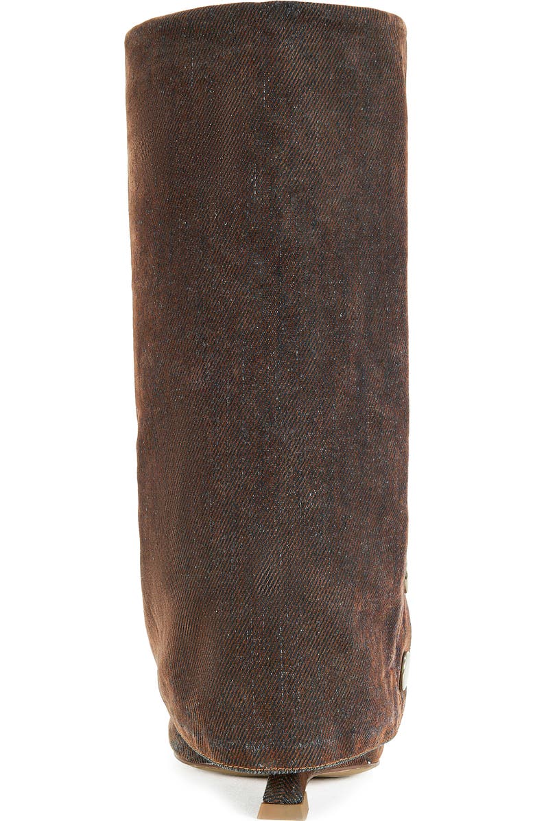 AZALEA WANG Metallic Open Toe Boot, Alternate, color, Orange