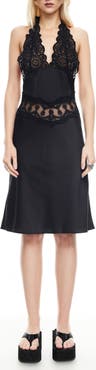 LIONESS Solana Lace Inset Halter Dress