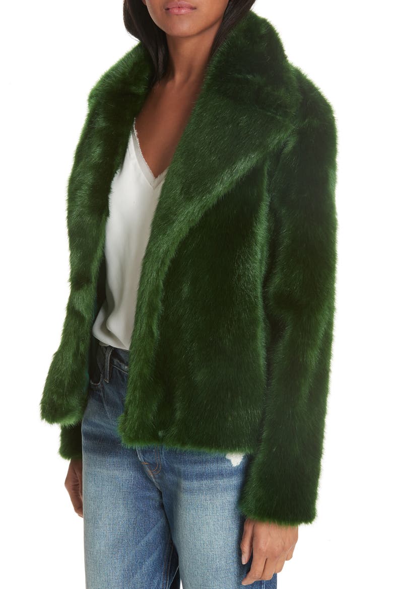 Faux Fur Coat, Alternate, color, EDEN