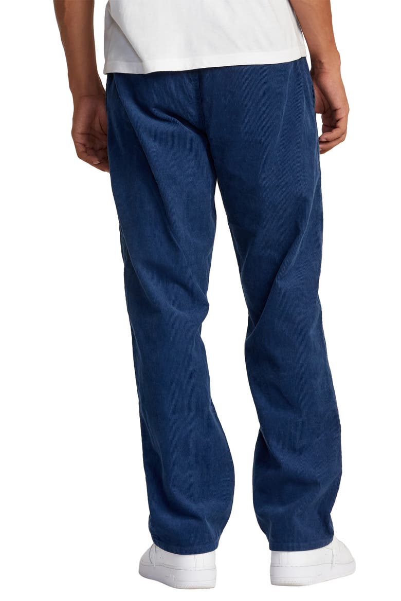 Americana Elastic Waist Corduroy Pants, Alternate, color, DARK DENIM