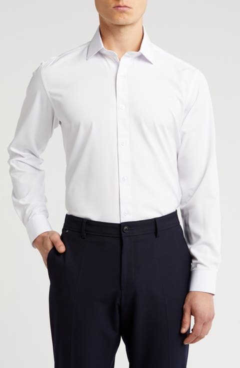 Comfort 4-Way Stretch Winkle Free Performance Dress Shirt