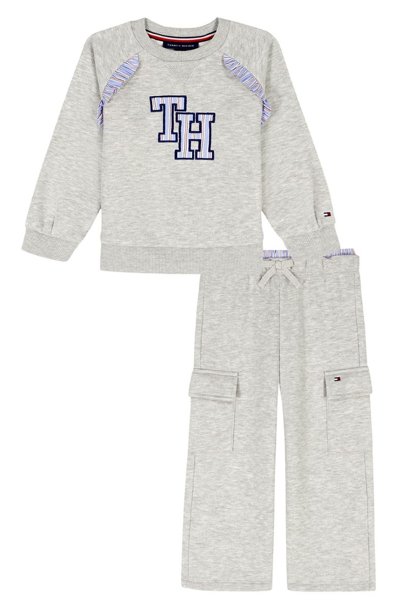 Tommy Hilfiger Pullover & Cargo Pants Set, Alternate, color, Gray