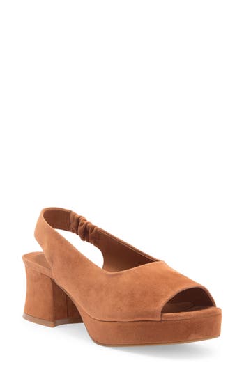 Jeffrey Campbell Extendo Slingback Platform Sandal In Brown