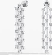 Everlee Triple Row Orbit Lab Diamond Drop in 14K Gold