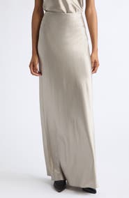 Veronica Beard Medina Silk Blend Satin Maxi Skirt