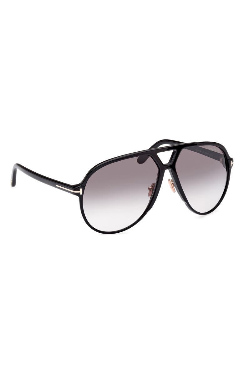TOM FORD Bertrand 64mm Gradient Oversize Pilot Sunglasses, Alternate, color, 