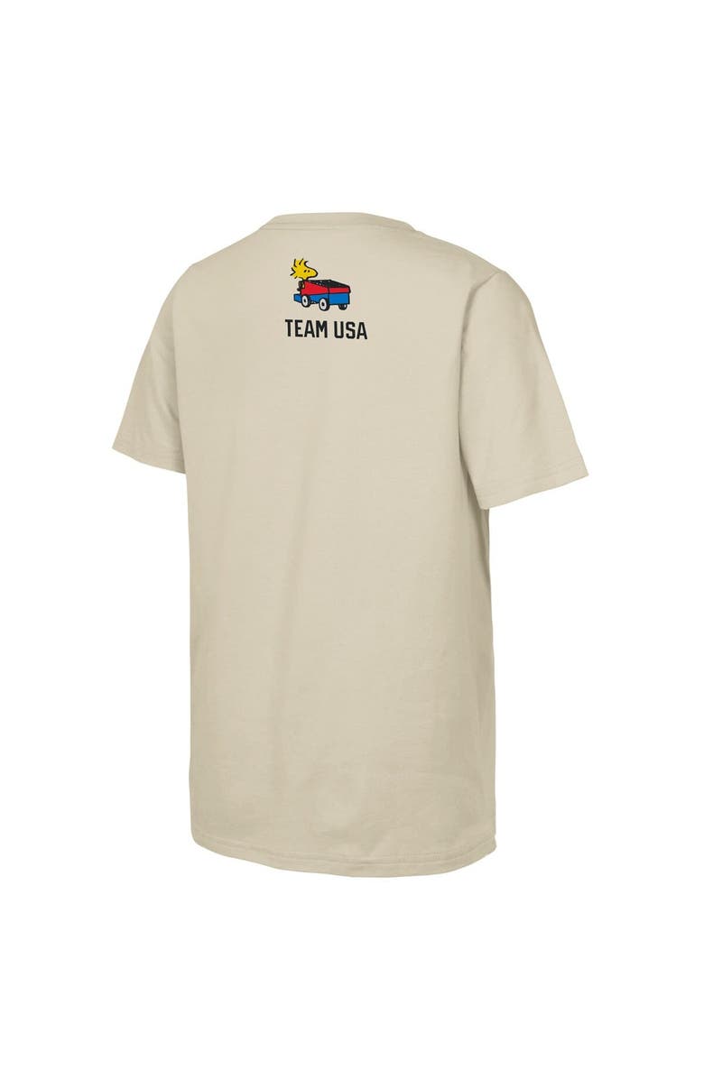 Outerstuff Youth Outerstuff  Cream Team USA x Peanuts Team Hustle T-Shirt, Alternate, color, Cream