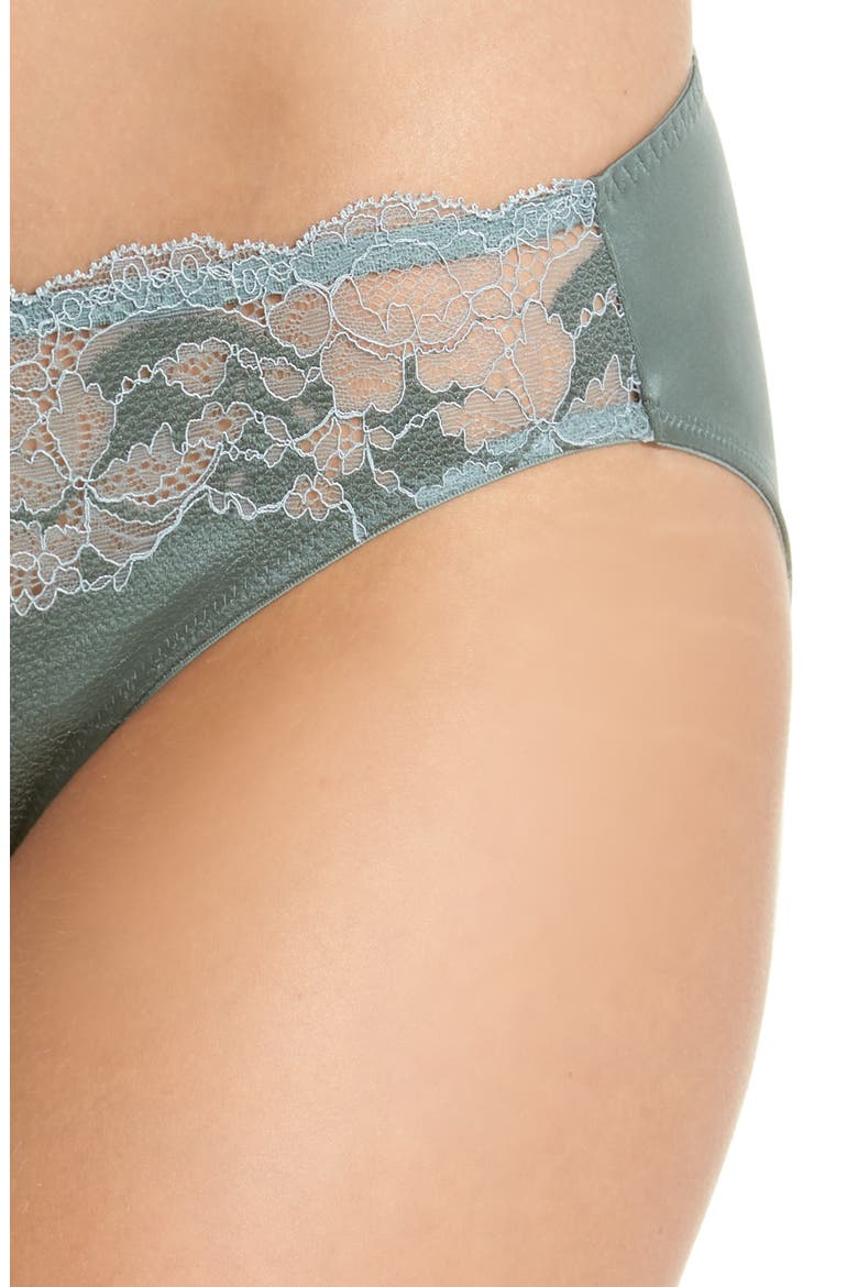 'Lace Affair' Bikini, Alternate, color, BALSAM GREEN/ SLATE