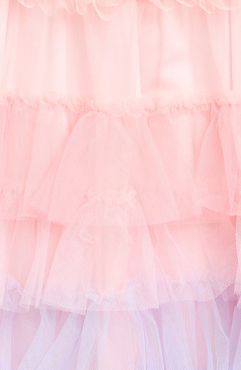 Zunie Kids' Tiered Tulle Party Dress, Alternate, color, Pink Multi