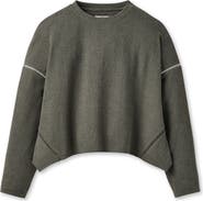 UGG® Hayvie Ladder Stitch Drop Shoulder Stretch Cotton Blend Pajama Top