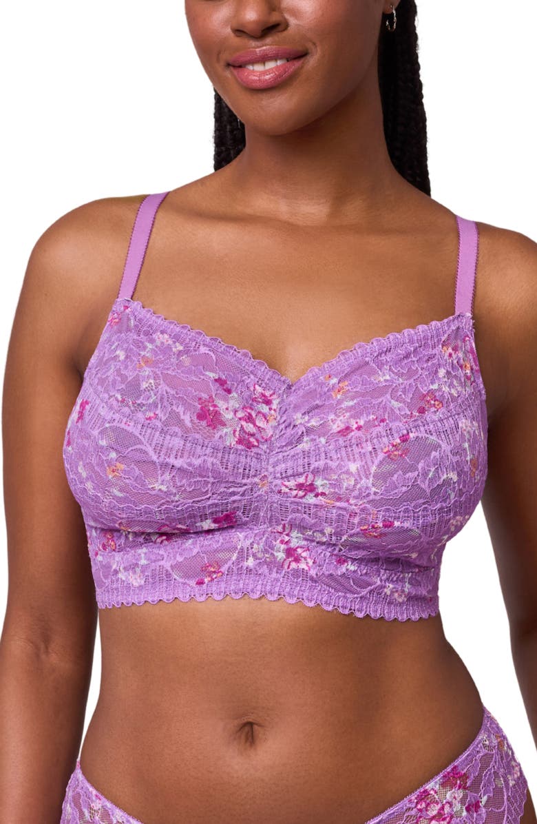 Montelle Intimates Lace Bralette, Main, color, Tulip Field