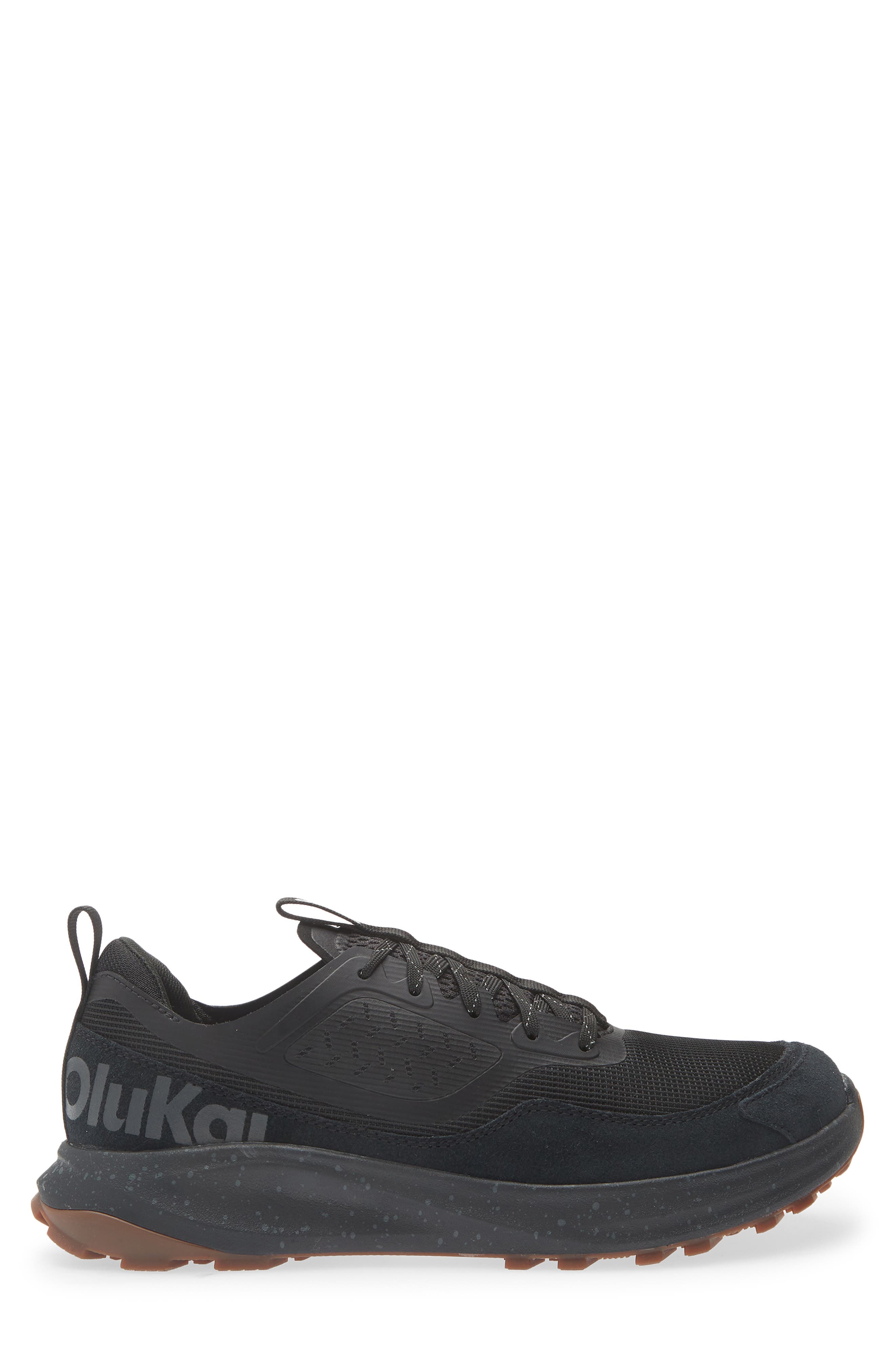 OluKai Makiki Water Resistant Trail Sneaker, Alternate, color, Black/ Black
