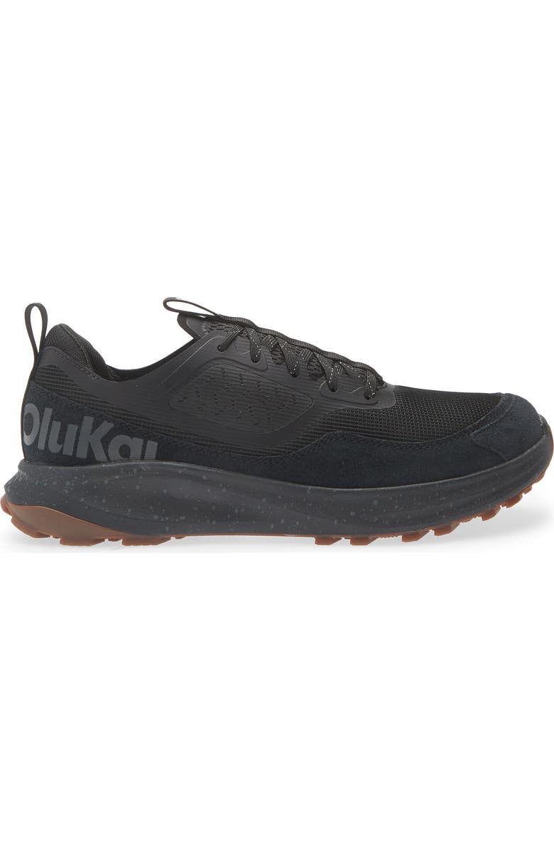 OluKai Makiki Water Resistant Trail Sneaker, Alternate, color, Black/ Black