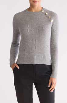 Bruno Magli Cashmere Rib Raglan Crew Sweater