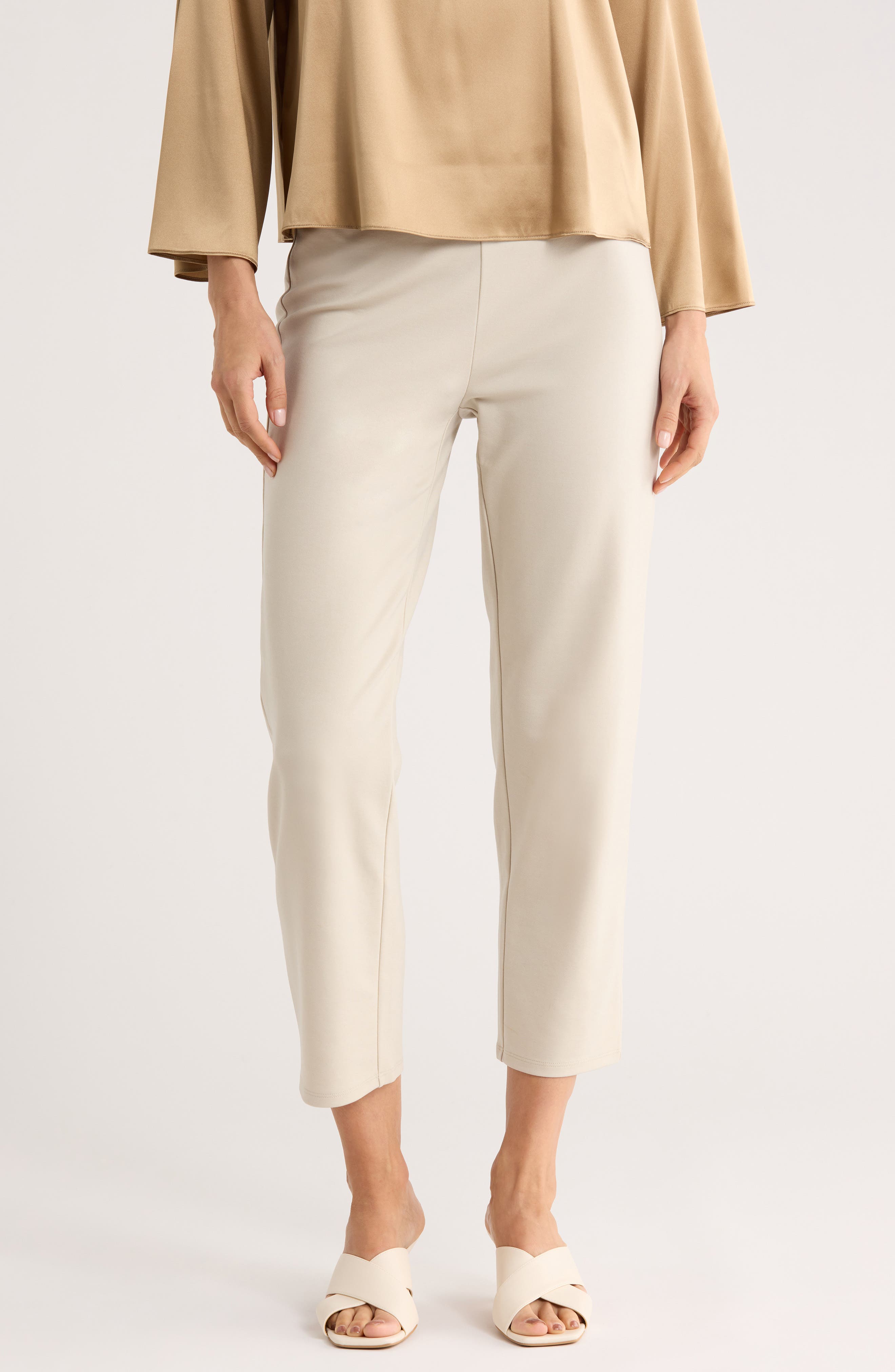 Eileen Fisher Ponte Ankle Straight Leg Pants