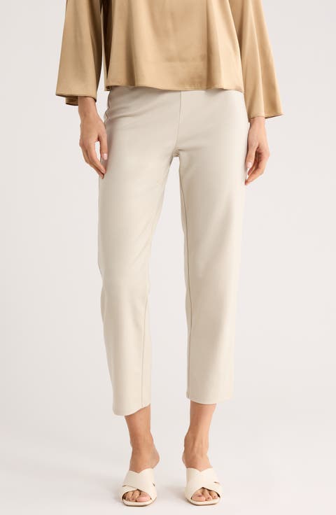 Ponte Ankle Straight Leg Pants (Regular & Petite)