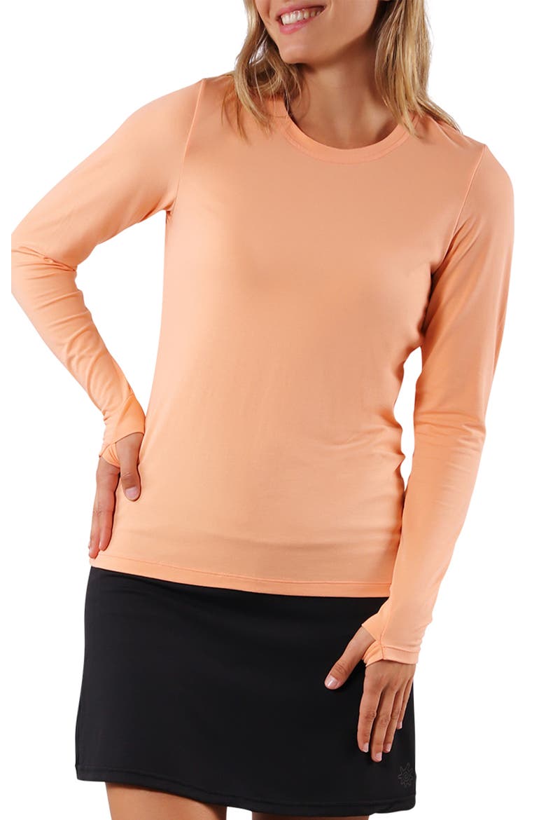Long Sleeve Everyday Tee, Alternate, color, Papaya