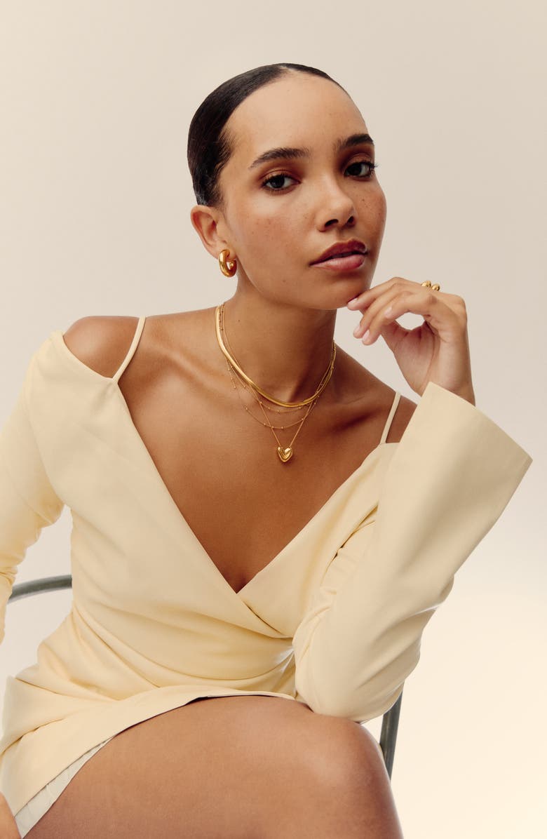 Missoma Puffy Heart Pendant Necklace, Alternate, color,