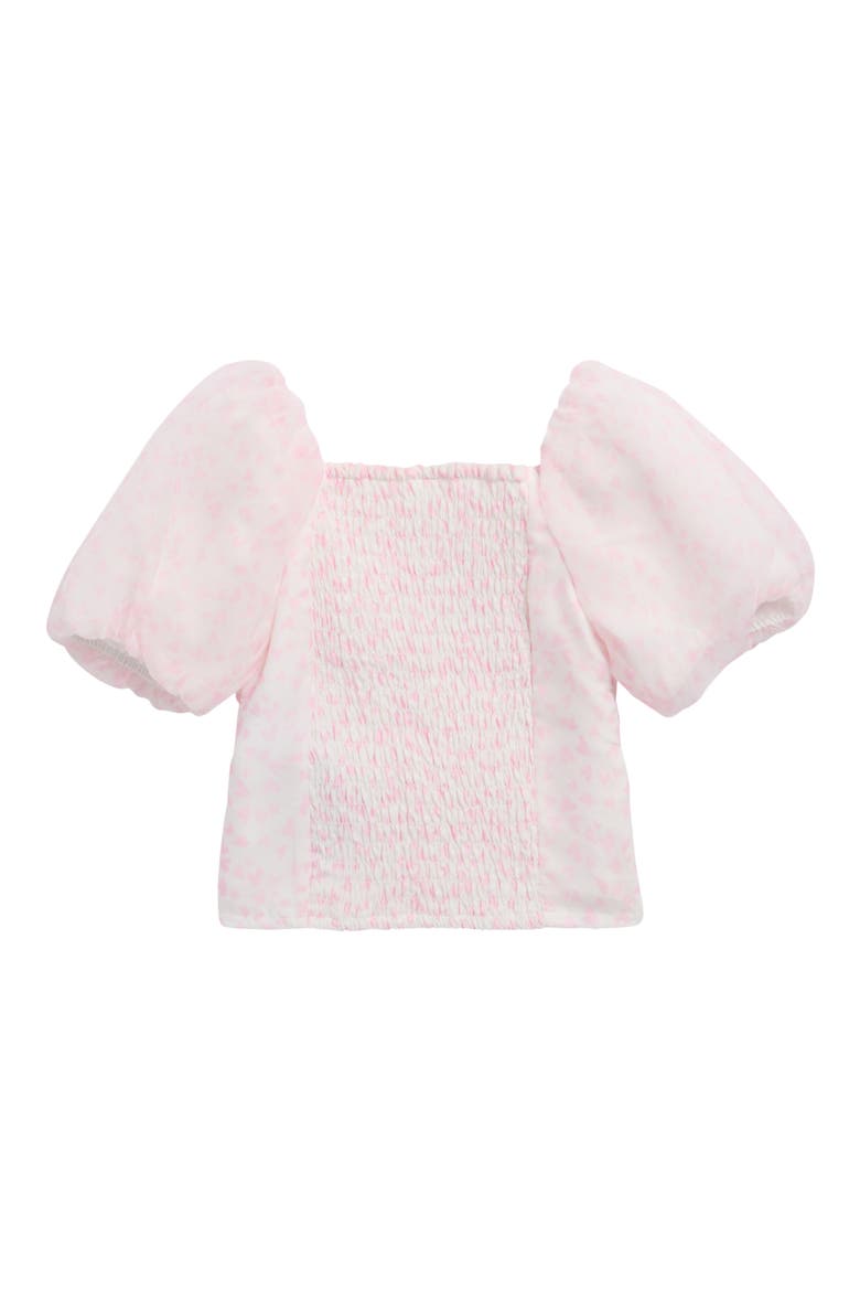 Kids' Emerson Puff Sleeve Tiered Top, Alternate, color, CASHMERE ROSE