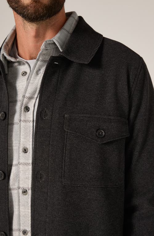 7 Diamonds Craftsman Twill Shacket In Black