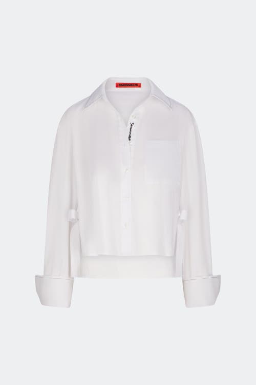 Simonmiller Ayre Cropped Poplin Top In White