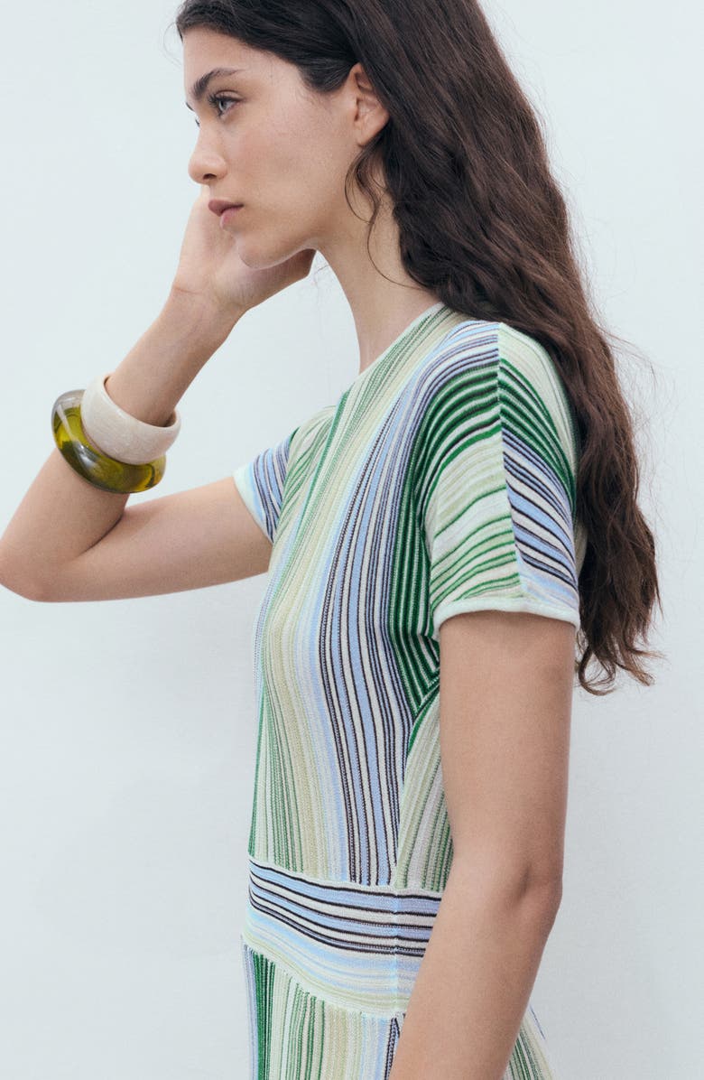 MANGO Stripe Maxi Sweater Dress, Alternate, color,