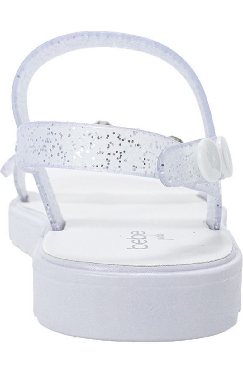 bebe Mimi 3D Flower Sandal, Alternate, color, Clear