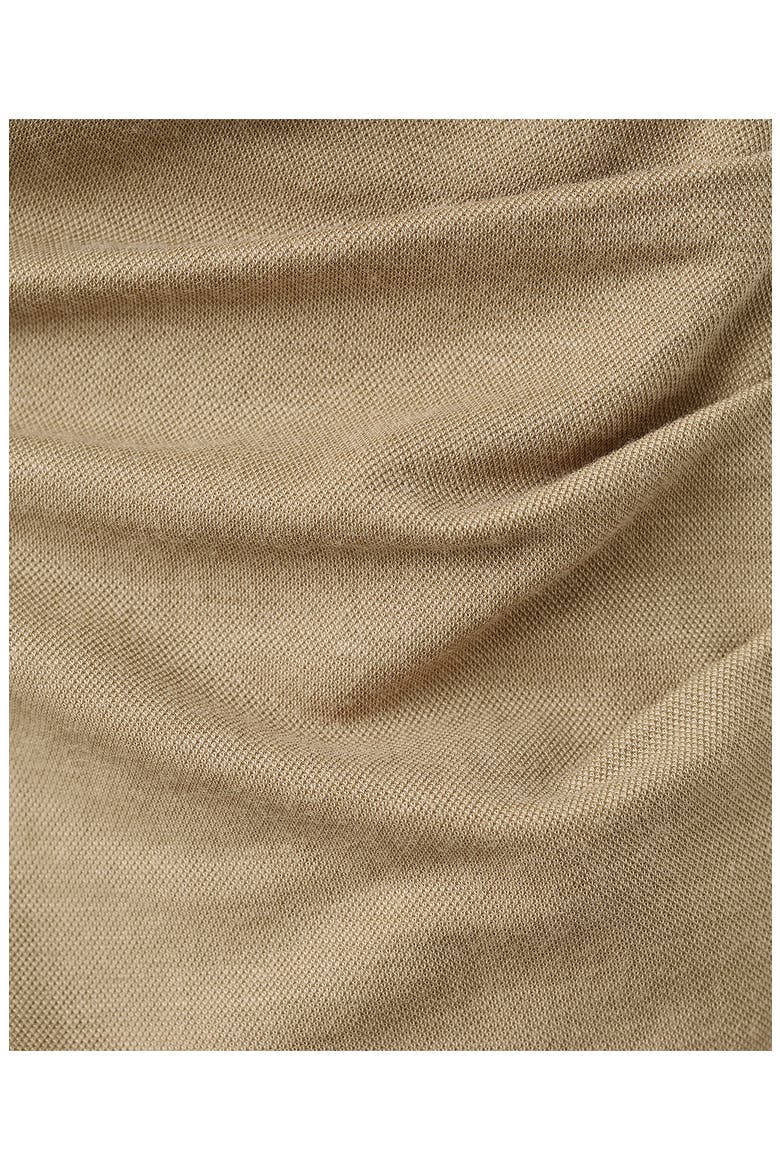 Ruched Faux Wrap Top, Alternate, color, MEDIUM BROWN