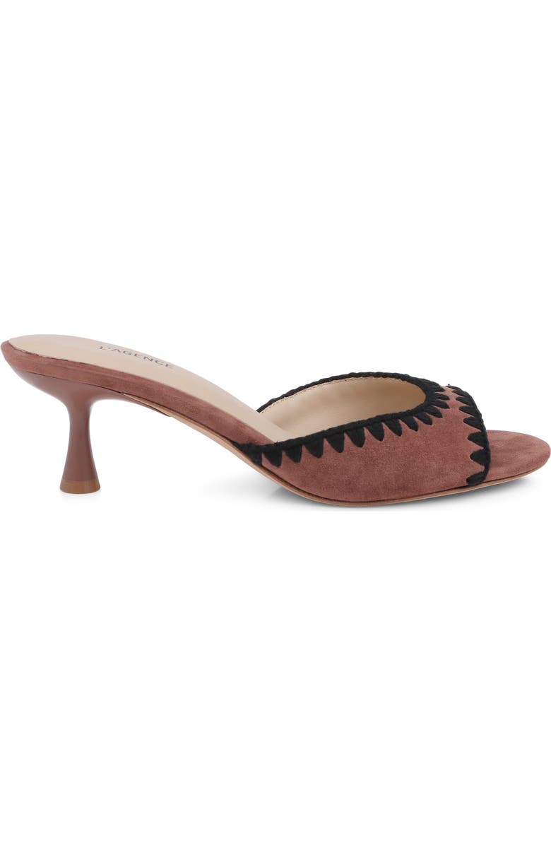 L'AGENCE Lexington Slide Sandal, Alternate, color, Hazel Suede