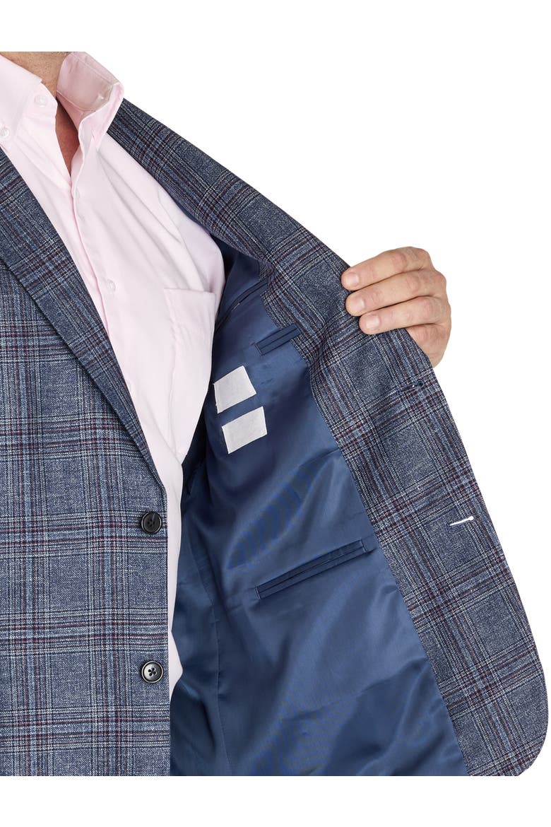 Big & Tall Glen Plaid Sport Coat, Alternate, color, BLUE