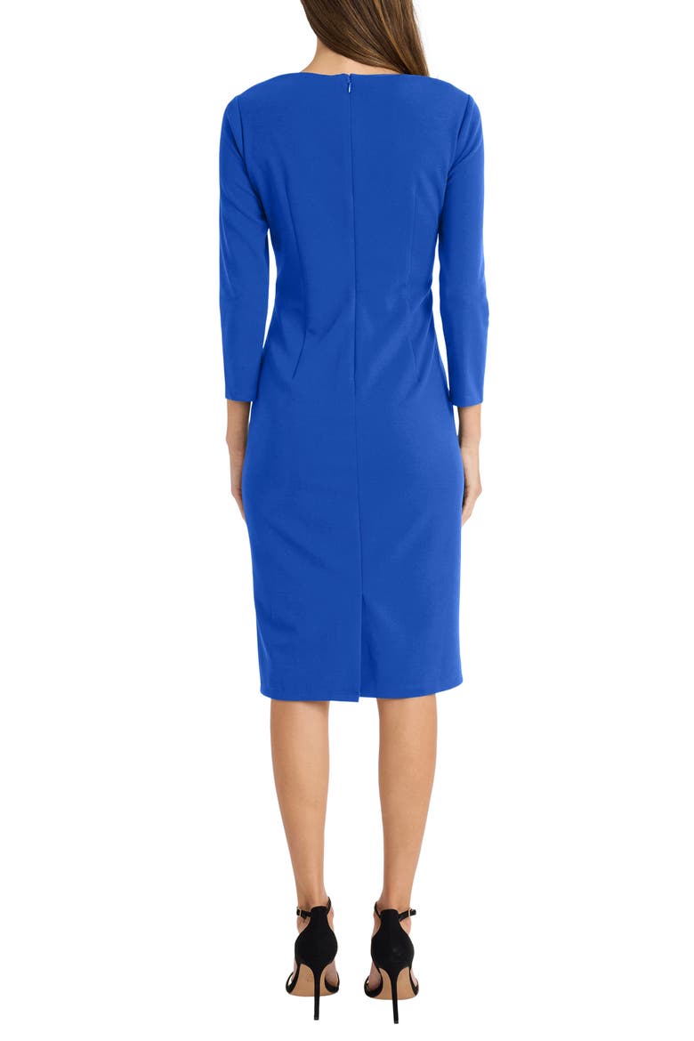 Side Pleat Midi Dress, Alternate, color, SODALITE BLUE