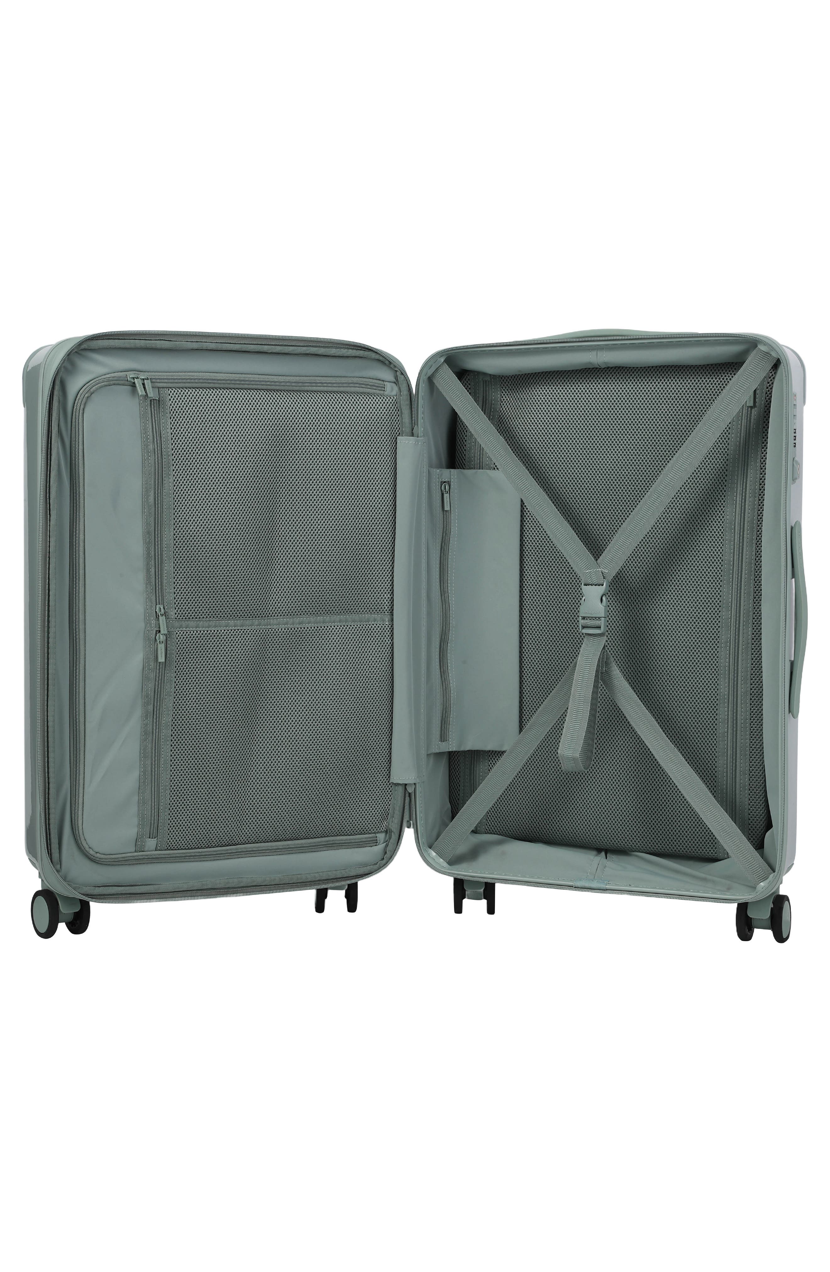 Hedgren Nostos Glossy Medium Spinner Suitcase, Alternate, color, Laguna
