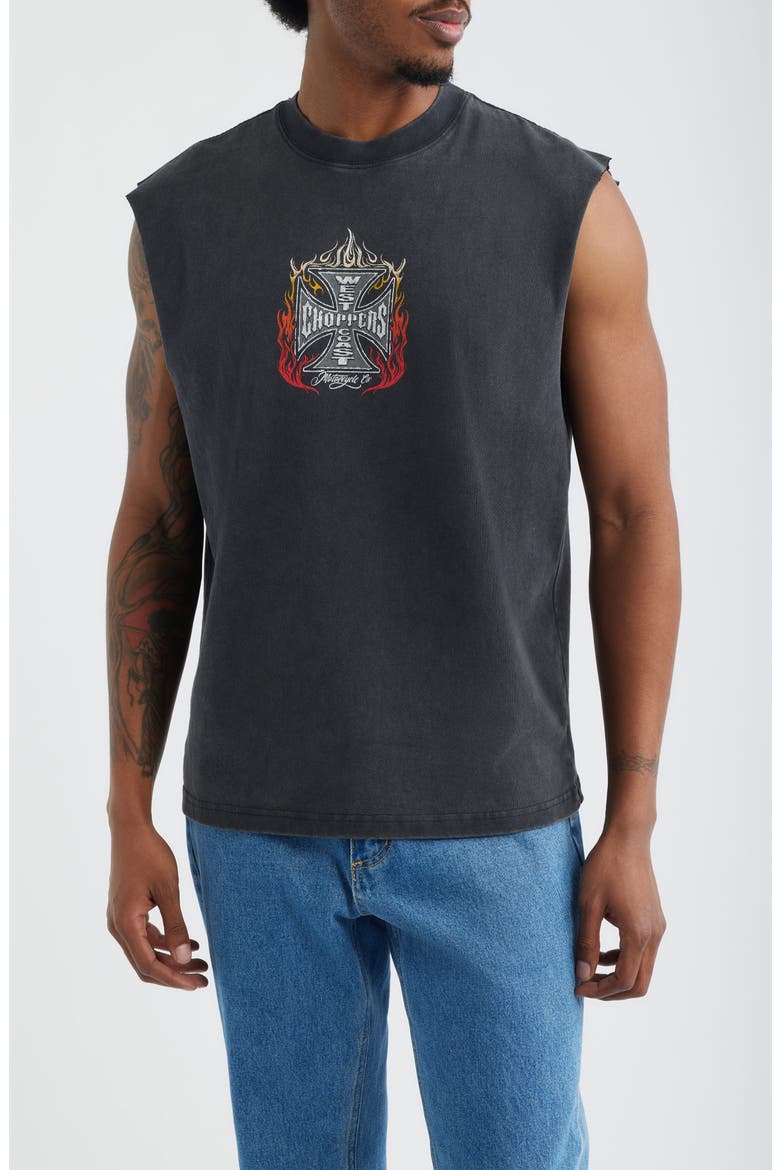 West Coast Choppers Tank, Main, color, WASHED BLACK