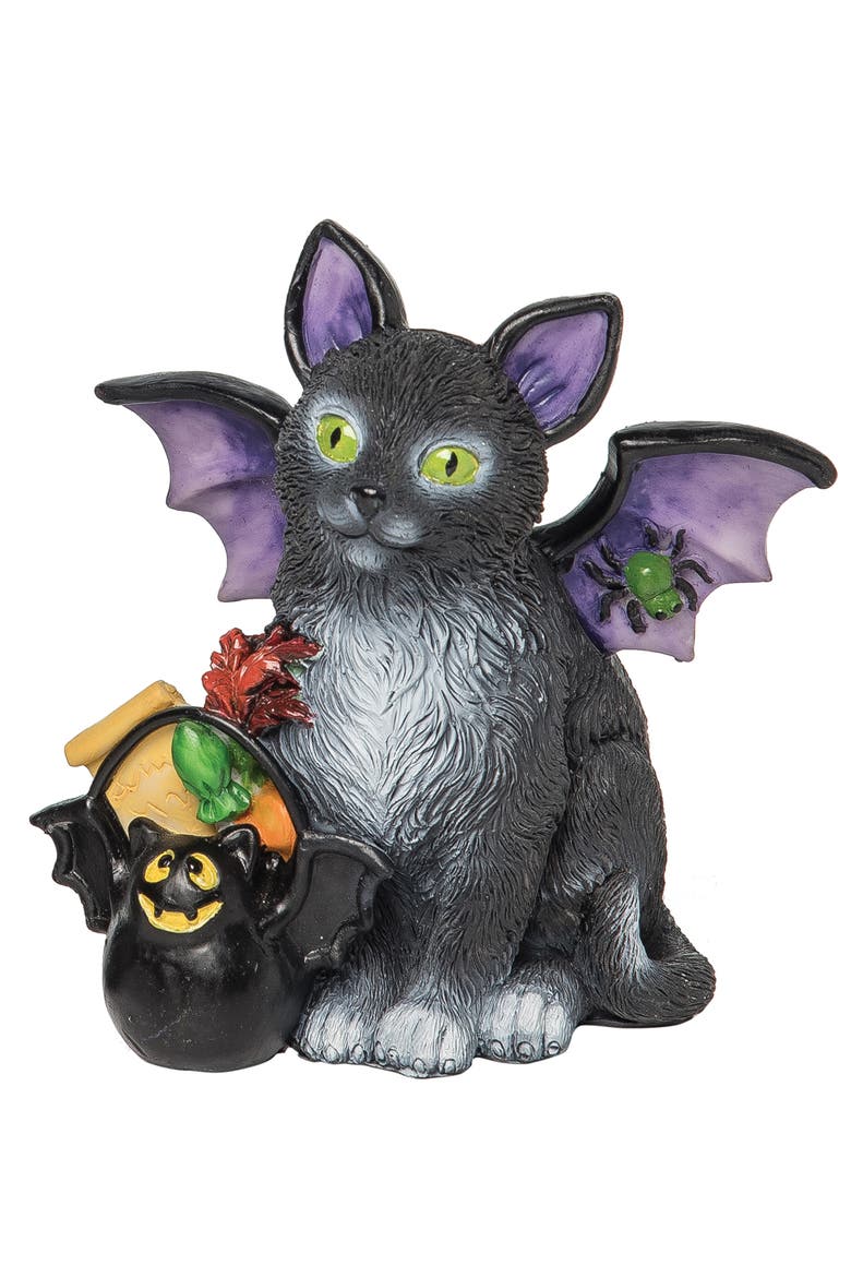 Halloween Resin Cat Halloween Figurines A/2, Alternate, color, Black