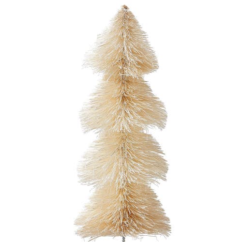 Tag Medium Natural Sisal Tree Decorative Sculpture For Christmas In White