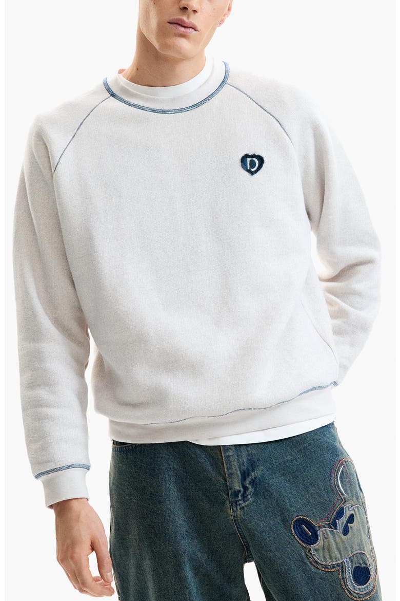 Cotton Sweatshirt, Main, color, OFF WHITE